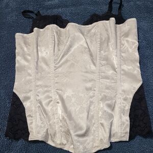 Fun & Sexy White and Black Lace Corset By Fredericks Of Hollywood